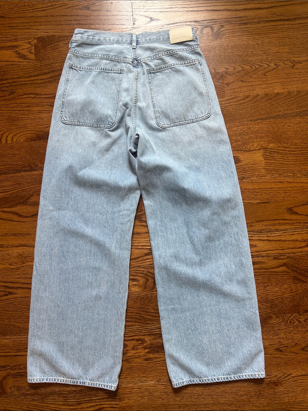 Citizens of Humanity Ayla Cargo Baggy Jeans Cloud Nine Light Blue Size 28 NWOT - Picture 9 of 10